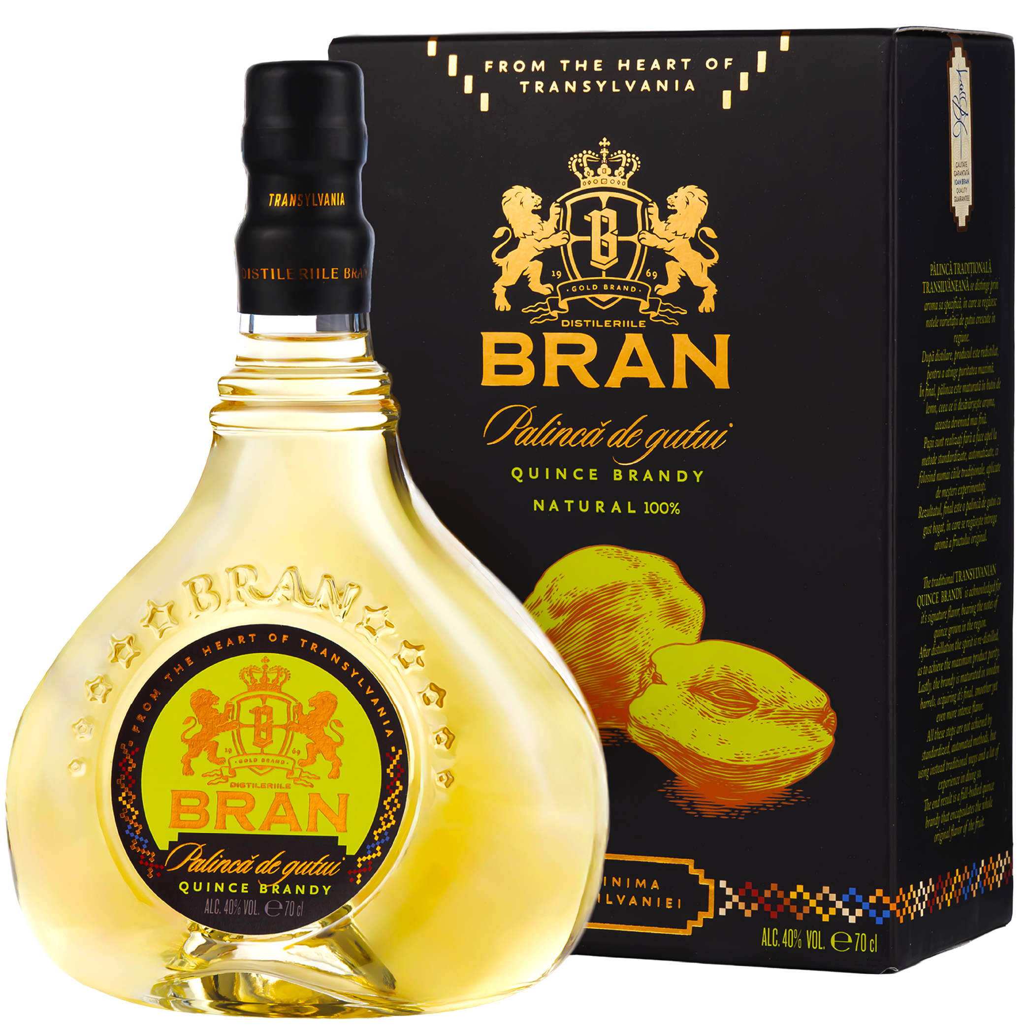 Pălincă Gutui Distileriile Bran – Ediție Limitată 700 ml 40% alc/vol