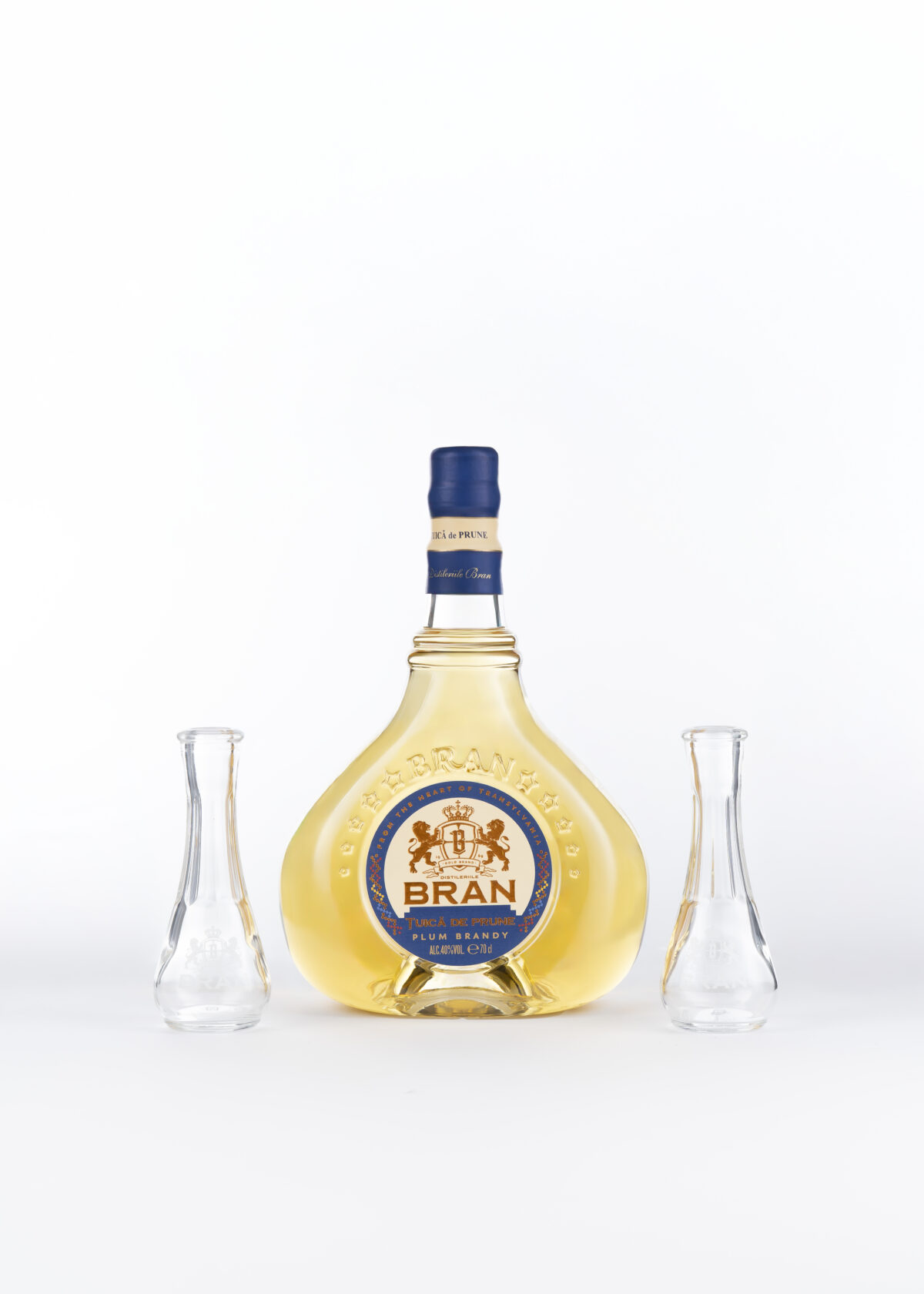 Țuică Prune + 2 Toiuri Distileriile Bran 700 ml 40% alc/vol