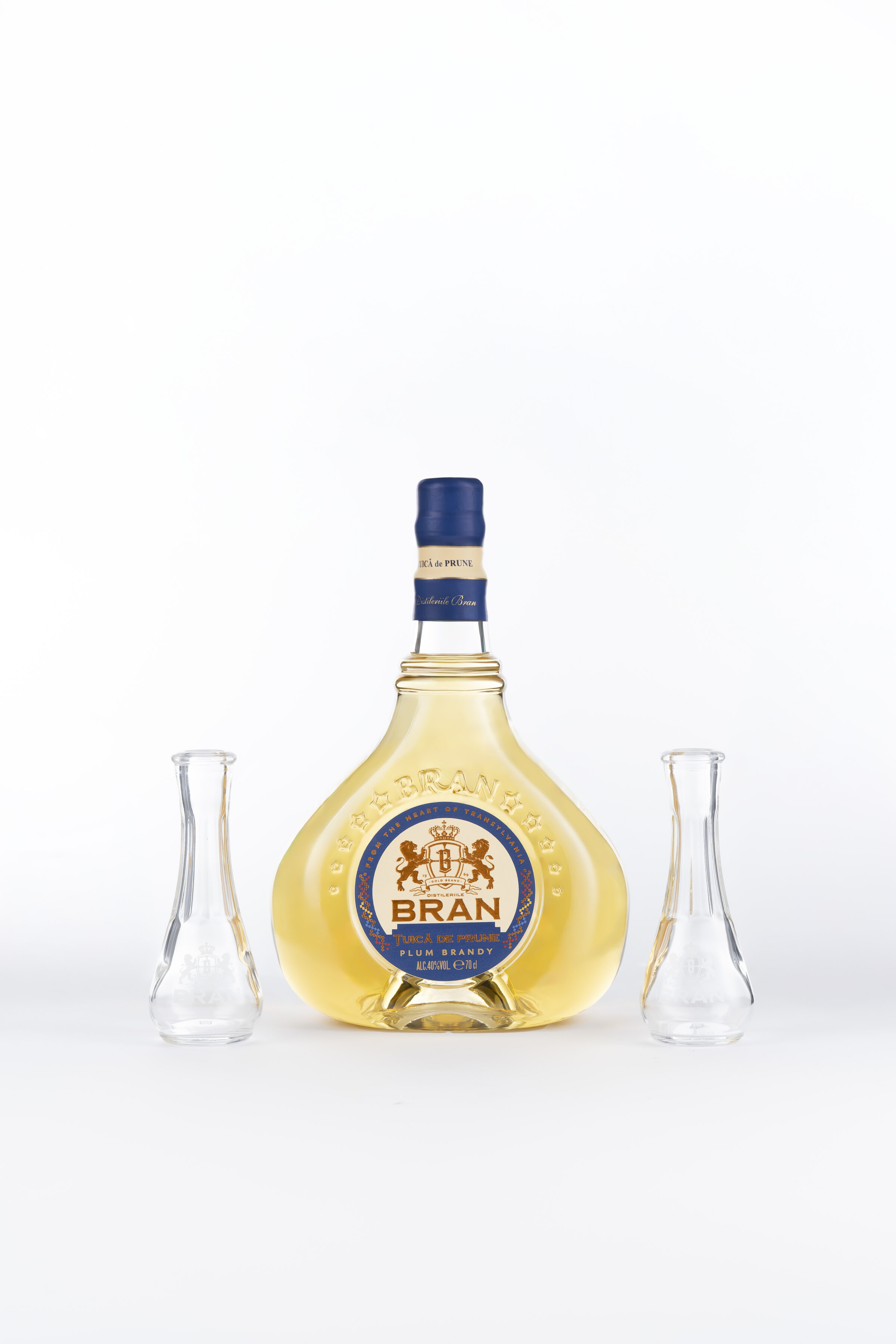 Țuică Prune + 2 Toiuri Distileriile Bran 700 ml 40% alc/vol