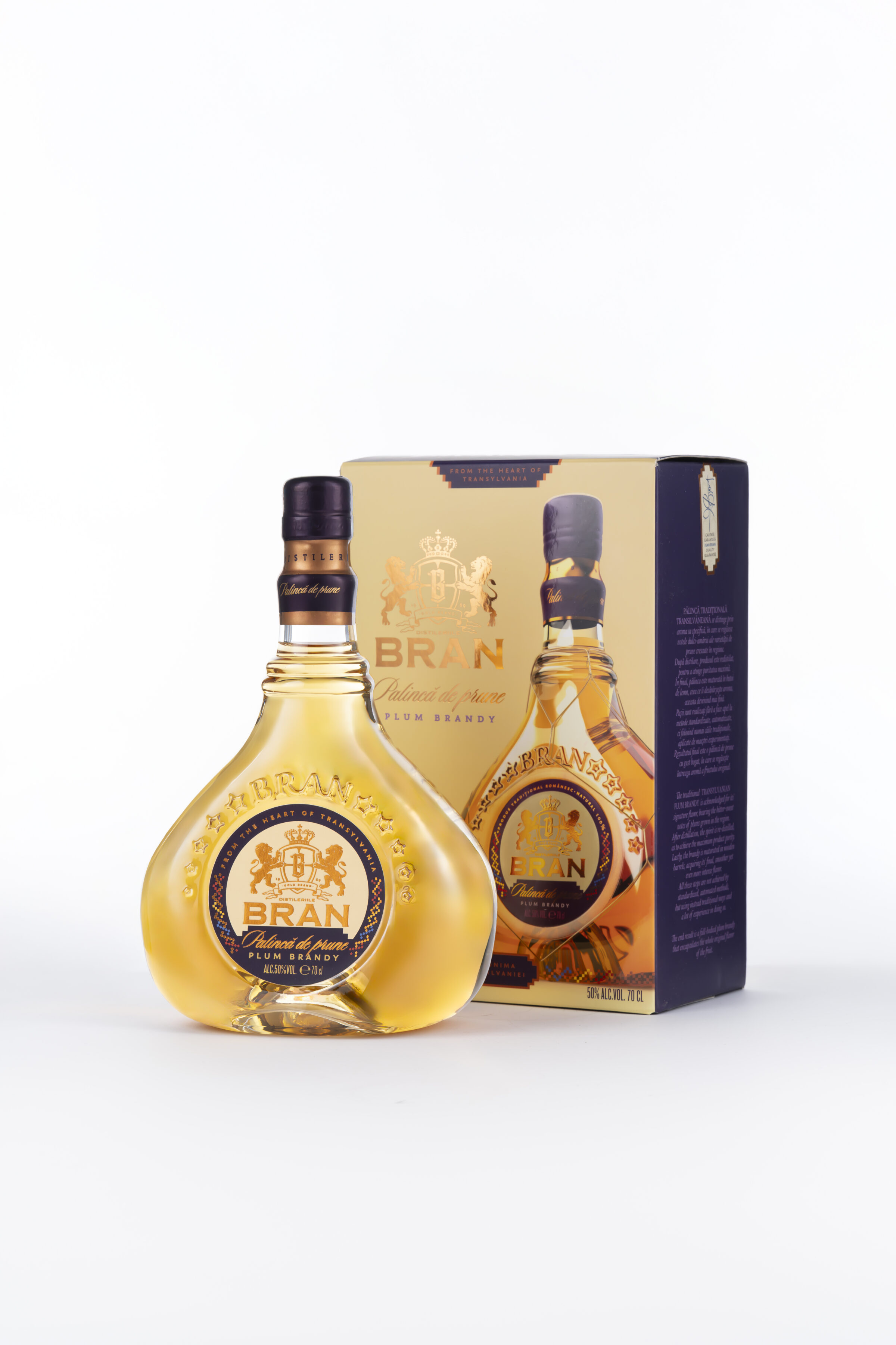 Pălincă Prune Distileriile Bran 700 ml 50% alc/vol - imagine 2