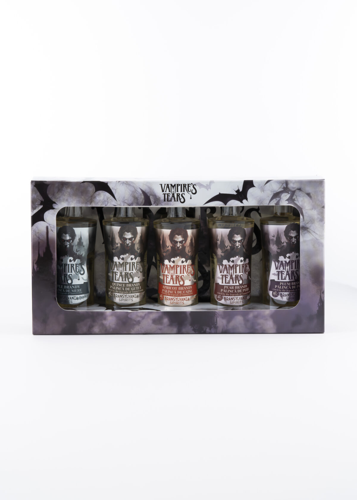 Set 5 Vampire’s Tears Distilate (Mere, Gutui, Caise, Pere, Prune) 5x50 ml