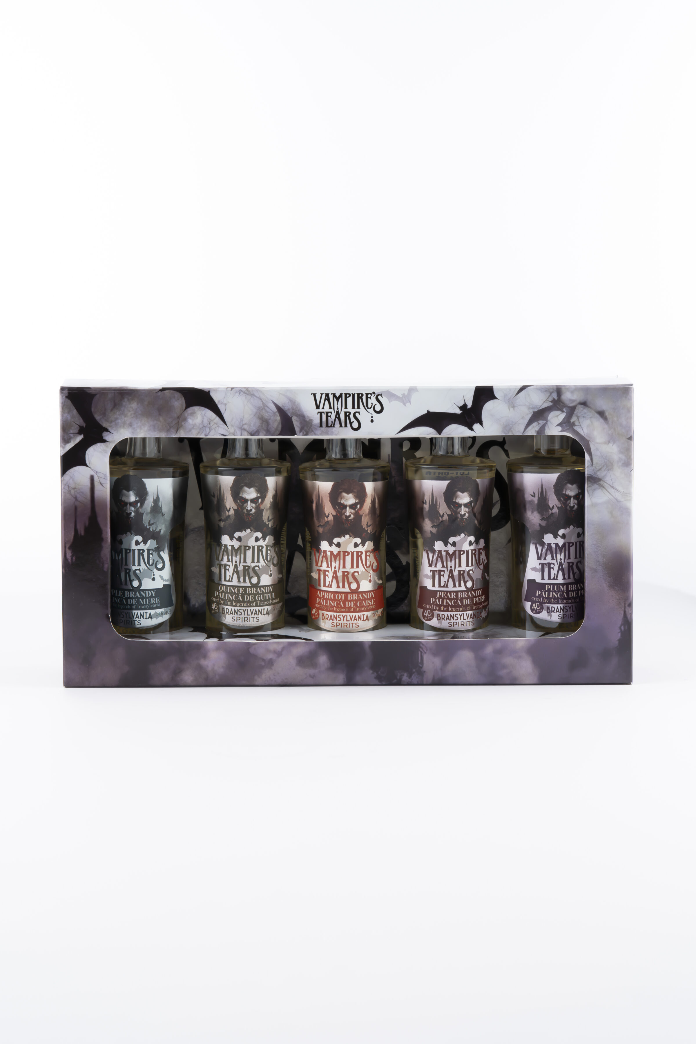 Set 5 Vampire’s Tears Distilate (Mere, Gutui, Caise, Pere, Prune) 5x50 ml