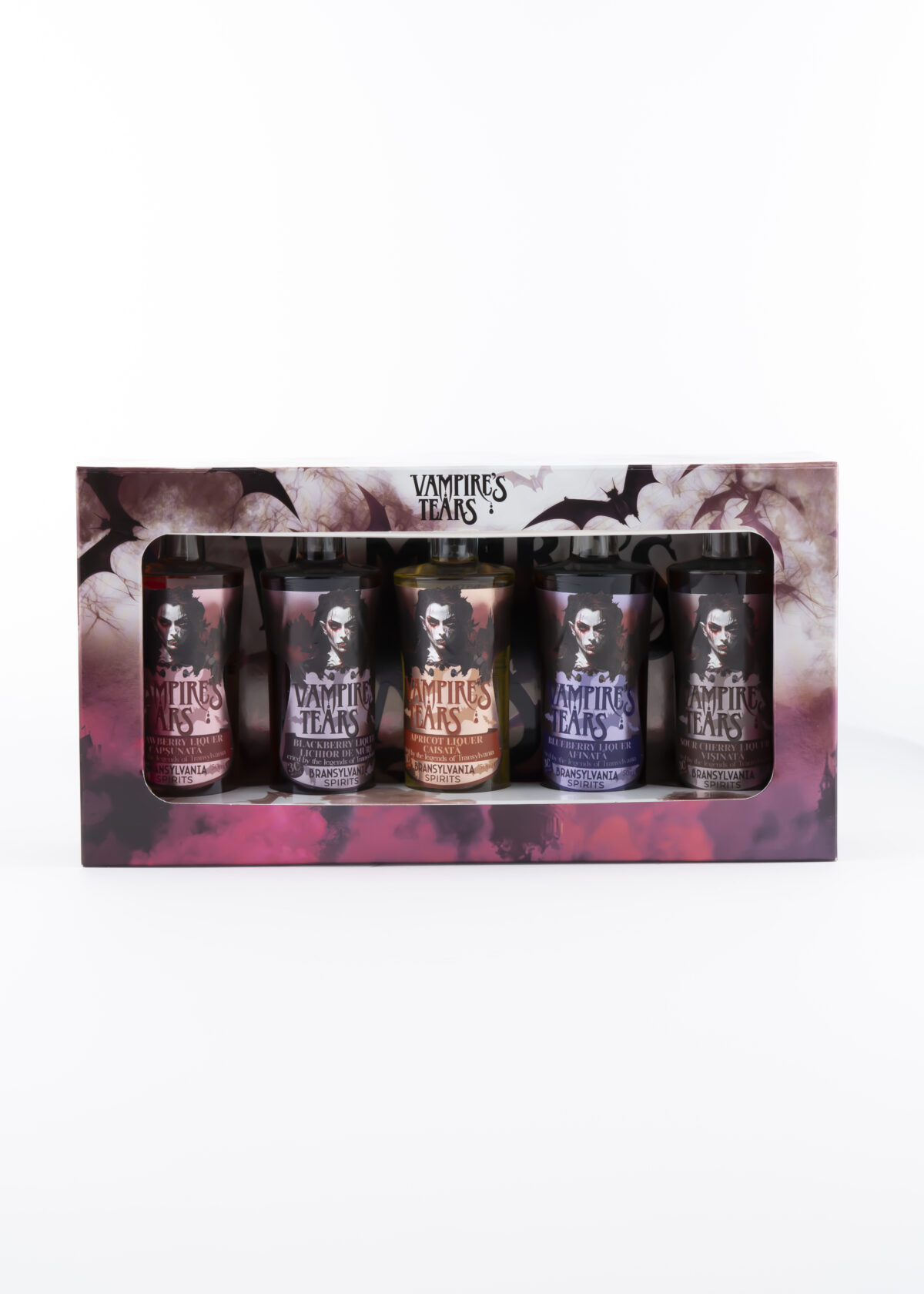 Set 5 Vampire’s Tears Lichioruri Dulci (Afinată, Vișinată, Caisată, Căpșunată, Mure) 5x50 ml