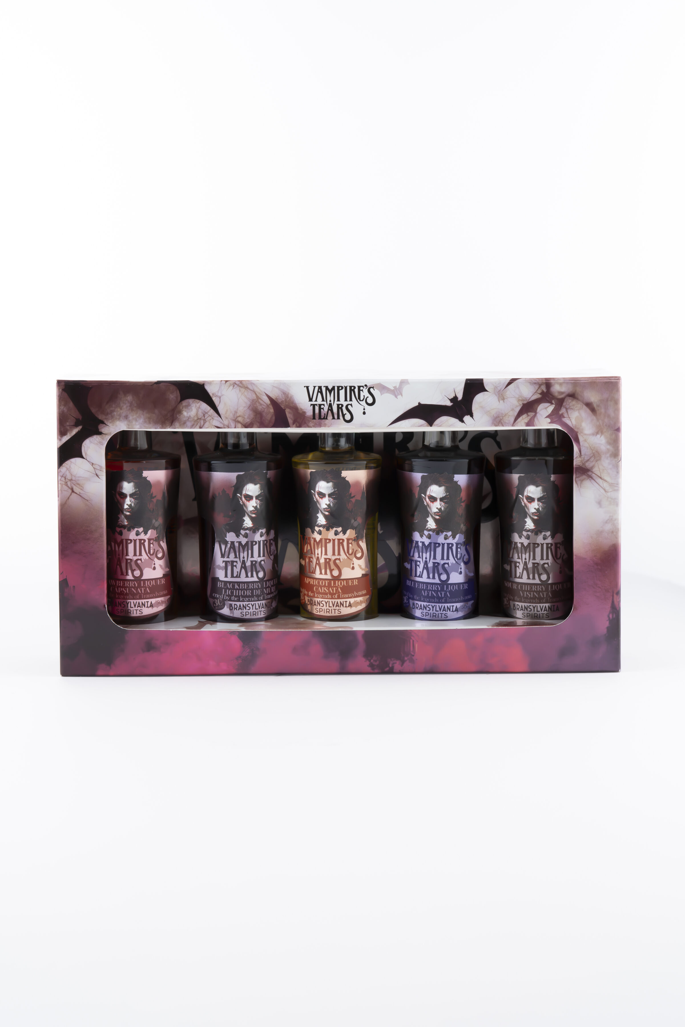 Set 5 Vampire’s Tears Lichioruri Dulci (Afinată, Vișinată, Caisată, Căpșunată, Mure) 5x50 ml