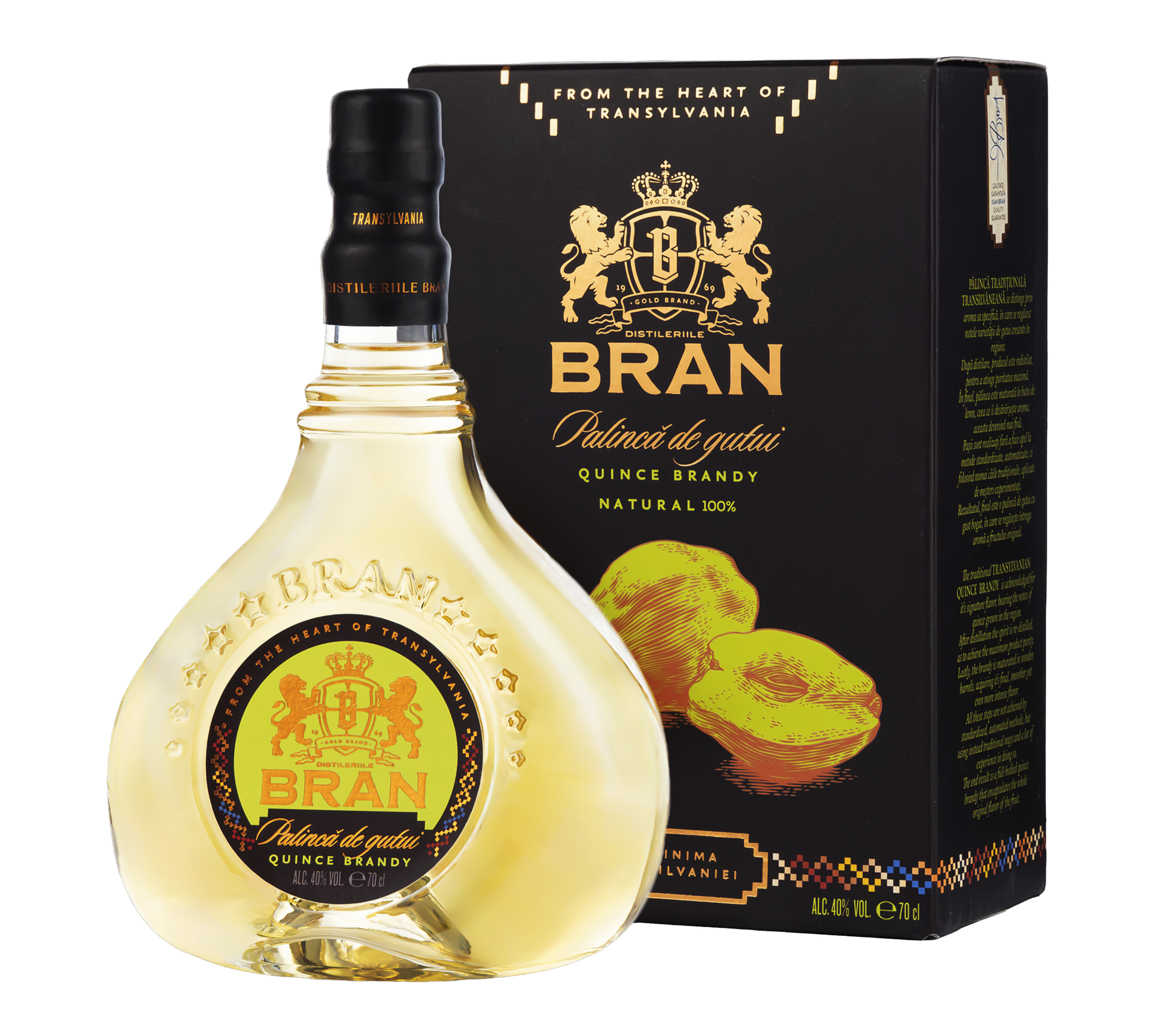 Pălincă Gutui Distileriile Bran – Ediție Limitată 700 ml 40% alc/vol - imagine 2