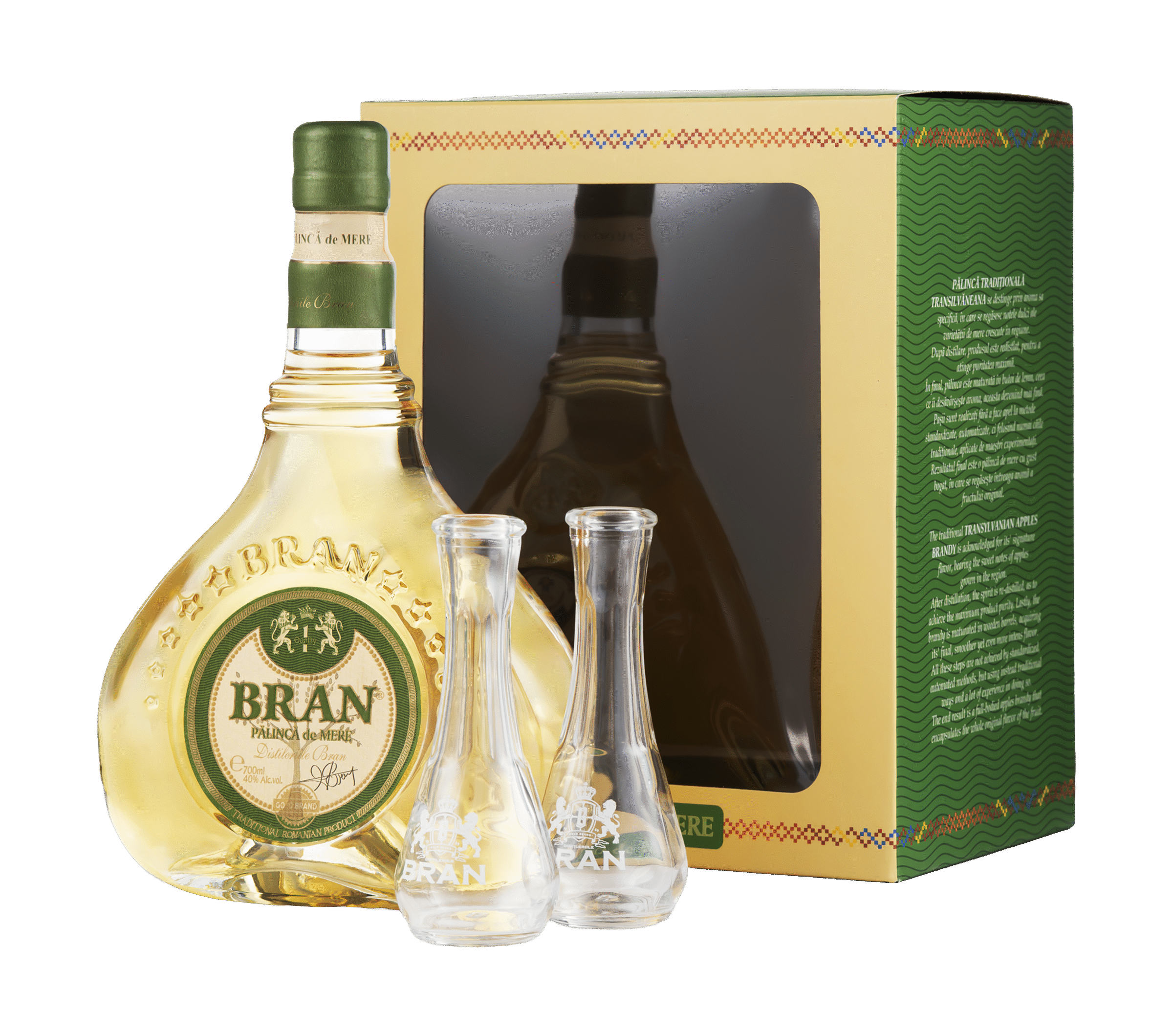 Pălincă Mere + 2 Toiuri Distileriile Bran 700 ml 40% alc/vol - imagine 2