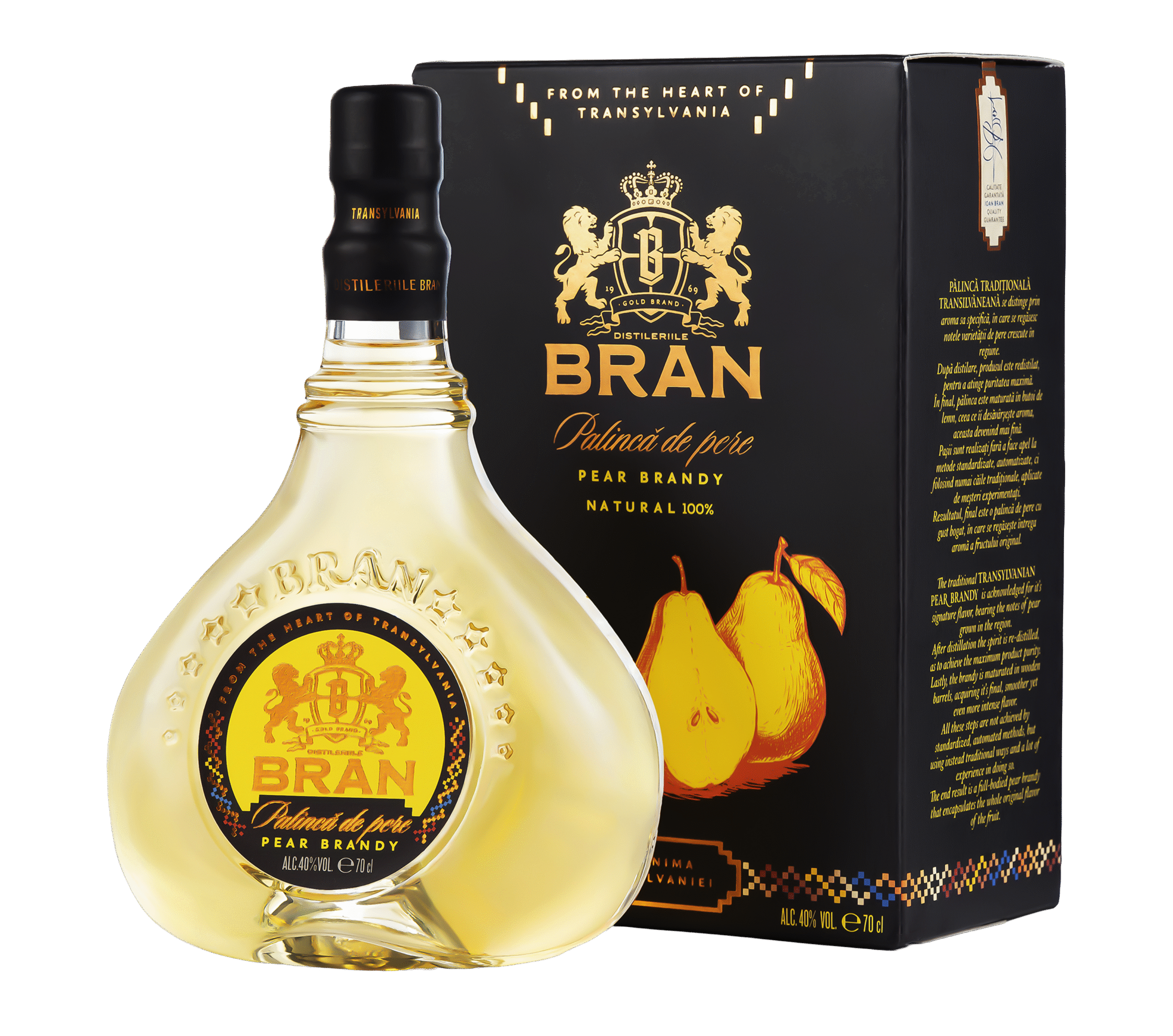 Pălincă Pere Distileriile Bran – Ediție Limitată 700 ml 40% alc/vol - imagine 2
