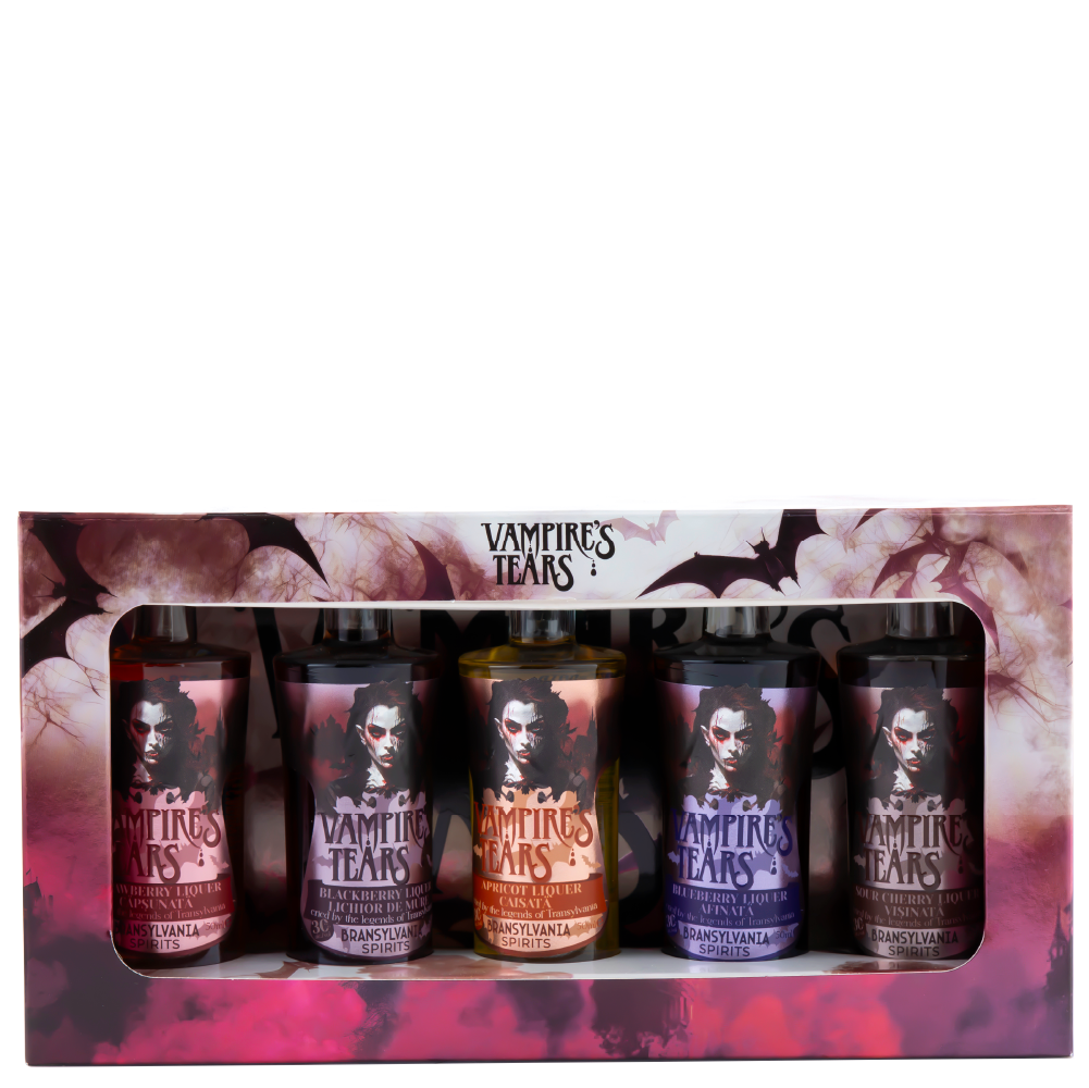 Set 5 Vampire’s Tears Lichioruri Dulci (Afinată, Vișinată, Caisată, Căpșunată, Mure) 5x50 ml